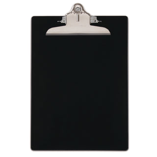 Saunders Recycled Plastic Clipboard with Ruler Edge, 1" Clip Cap, 8 1/2 x 12 Sheet, Black (SAU21603)