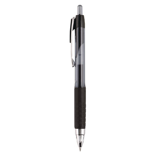 uniball® Signo 207 Retractable Gel Pen, 0.7mm, Black Ink, Smoke/Black Barrel, Dozen (UBC33950)