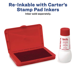 Carter's™ Pre-Inked Felt Stamp Pad, 4.25 x 2.75, Red (AVE21071)
