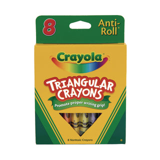 Crayola® Triangular Crayons, 8 Colors/Box (CYO524008)