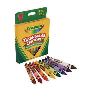 Crayola® Triangular Crayons, 8 Colors/Box (CYO524008)