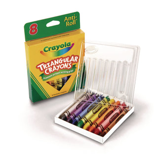 Crayola® Triangular Crayons, 8 Colors/Box (CYO524008)
