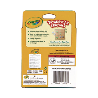Crayola® Triangular Crayons, 8 Colors/Box (CYO524008)