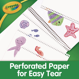 Crayola® Animal Animations Wirebound Sketchpad, Unruled, Gold/Green Cover, 40 White 9 x 9 Sheets (CYO993404)