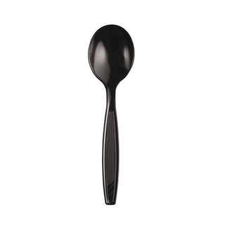 Dixie® Individually Wrapped Spoons, Plastic, Black, 1,000/Carton (DXESH53C)