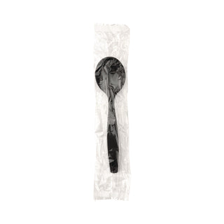 Dixie® Individually Wrapped Spoons, Plastic, Black, 1,000/Carton (DXESH53C)