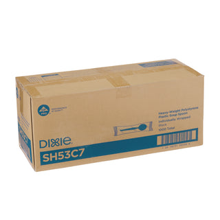 Dixie® Individually Wrapped Spoons, Plastic, Black, 1,000/Carton (DXESH53C)