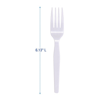 Boardwalk® Mediumweight Polystyrene, Fork, White, 10 Boxes of 100/Carton (BWKFORKMWPSCT)