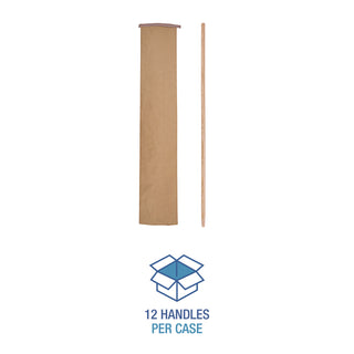 Boardwalk® Tapered End Broom Handle, Lacquered Hardwood, 1.13" dia x 54", Natural (BWK124)