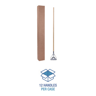 Boardwalk® Quick Change Metal Head Mop Handle for No. 20 and Up Heads, 62" Wood Handle (UNS605)