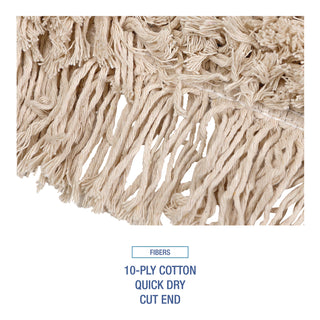 Boardwalk® Mop Head, Dust, Cotton, 48 x 3, White (UNS1048)