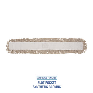 Boardwalk® Mop Head, Dust, Cotton, 48 x 3, White (UNS1048)