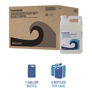 Boardwalk® Concentrated Heavy-Duty Floor Stripper, 1 gal Bottle, 4/Carton (BWK4404ST)