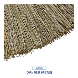 Boardwalk® Corn/Fiber Brooms, Corn/Yucca Bristles, 53.5" Overall Length, Natural, 6/Carton (BR10004BW)