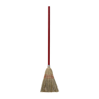 Boardwalk® Corn/Fiber Brooms, Corn/Synthetic Fiber Bristles, 36" Overall Length, Gray/Natural, 12/Carton (BR10016BW)
