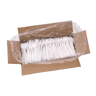 Boardwalk® Heavyweight Polypropylene Cutlery, Fork, White, 1000/Carton (BWKFORKHWPPWH)