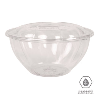 Eco-Products® Renewable and Compostable Salad Bowls with Lids - 32 oz, 50/Pack, 3 Packs/Carton (ECOEPSB32)
