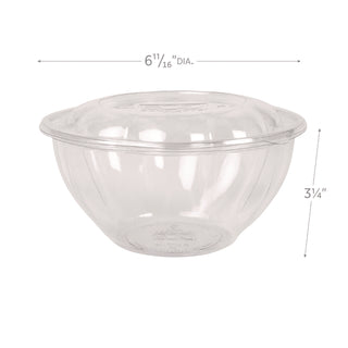 Eco-Products® Renewable and Compostable Salad Bowls with Lids - 32 oz, 50/Pack, 3 Packs/Carton (ECOEPSB32)