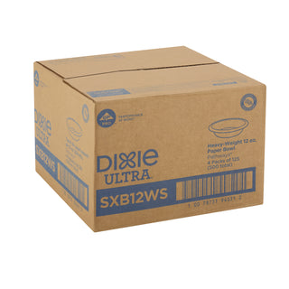 Dixie® Pathways with Soak Proof Shield Heavyweight Paper Bowls, WiseSize, 12 oz, Green/Burgundy, 500/Carton (DXESXB12WS)
