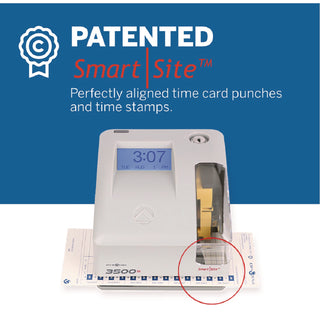 Pyramid Technologies 3500 Smart Site Punch Card Time Clock System, DC Powered Operation, Light Gray (PTI3500SS)