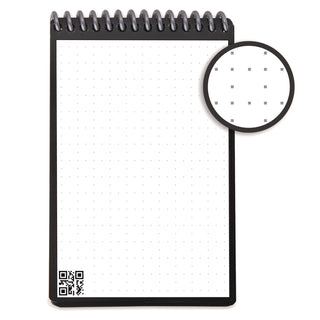 Rocketbook Mini Notepad, Black Cover, Dot Grid Rule, 3 x 5.5, White, 48 Sheets (RKBEVRMRCCCEFR)