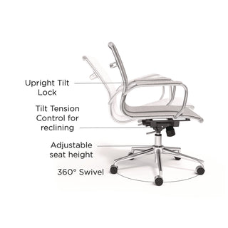 Union & Scale™ Everell Fabric Managers Chair, Supports up to 275 lb, 16.4" to 20.1" Seat Height, Heather Gray Seat/Back, Chrome Base (UOSUN53279CC)