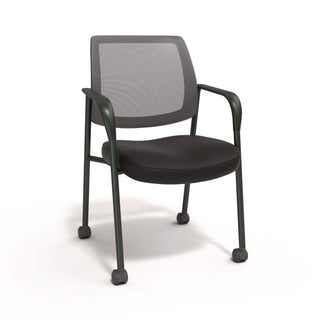 Union & Scale™ Essentials Mesh Back Fabric Guest Chair, 24.41" x 23.62" x 35.04", Black Seat, Black Back, Black Frame (UOSUN61297)