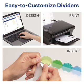 Avery® Insertable Style Edge Tab Plastic 1-Pocket Dividers, 8-Tab, 11.25 x 9.25, Translucent, 1 Set (AVE11293)