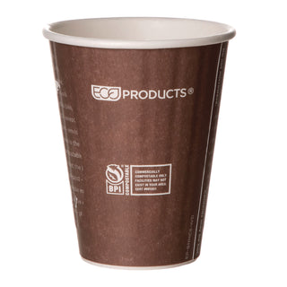 Eco-Products® World Art Renewable and Compostable Insulated Hot Cups, PLA, 8 oz, 40/Pack, 20 Packs/Carton (ECOEPBNHC8WD)