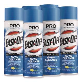 Professional EASY-OFF® Fume Free Max Oven Cleaner, Foam, Lemon, 24 oz Aerosol Spray, 6/Carton (RAC85260)