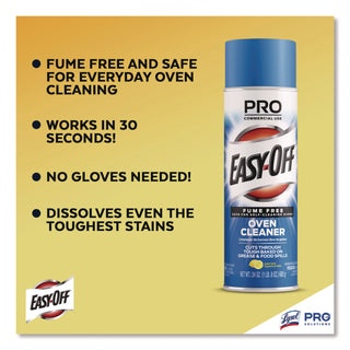 Professional EASY-OFF® Fume Free Max Oven Cleaner, Foam, Lemon, 24 oz Aerosol Spray, 6/Carton (RAC85260)