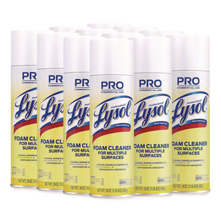 Professional LYSOL® Brand Disinfectant Foam Cleaner, 24oz Aerosol, 12/Carton (RAC02775CT)