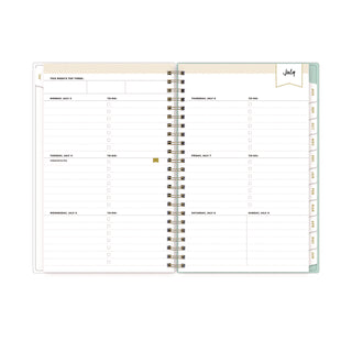 Blue Sky® Day Designer "Secret Garden Mint" Academic Year Weekly/Monthly Notes Planner, 8 x 5, 12-Month (July to June): 2024-2025 (BLS137900)