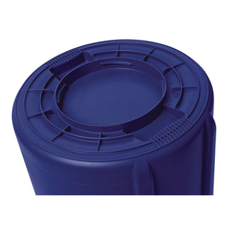 Rubbermaid® Commercial Vented Round Brute Container, 32 gal, Plastic, Blue (2632BL)