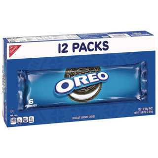 Nabisco® Oreo Cookies Single Serve Packs, Chocolate, 2.4 oz Pack, 6 Cookies/Pack, 12 Packs/Box (CDB00470)