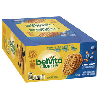 Nabisco® belVita Breakfast Biscuits, Blueberry, 1.76 oz Pack (CDB02908BX)