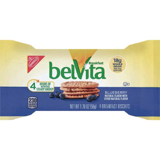 Nabisco® belVita Breakfast Biscuits, Blueberry, 1.76 oz Pack (CDB02908BX)