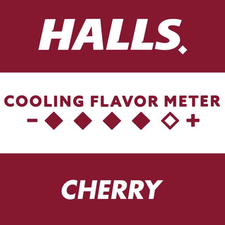 HALLS Triple Action Cough Drops, Cherry, 30/Bag, 12 Bags/Box (CDB27499)