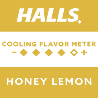 HALLS Triple Action Cough Drops, Honey-Lemon, 30/Bag, 12 Bags/Box (CDB28694)