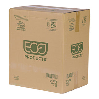 Eco-Products® 7.75" Clear Unwrapped Straw - Case, 400/PK, 24 PK/CT (ECPEP-ST710)