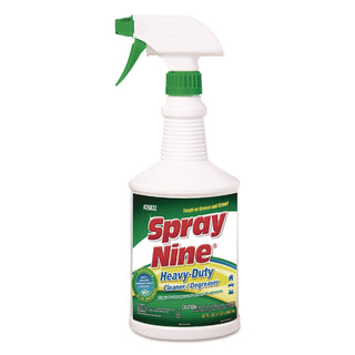 Spray Nine® Spray Nine Heavy Duty Cleaner/Degreaser/Disinfectant, Citrus Scent, 32 oz, Trigger Spray Bottle, 12/Carton (253-26832)