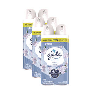 Glade® Air Freshener, Clean Linen Scent, 8.3 oz, 2/Pack, 3Packs/Carton (SJN377363)