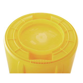 Rubbermaid® Commercial Vented Round Brute Container, 44 gal, Plastic, Yellow (RCP2643-60YEL)