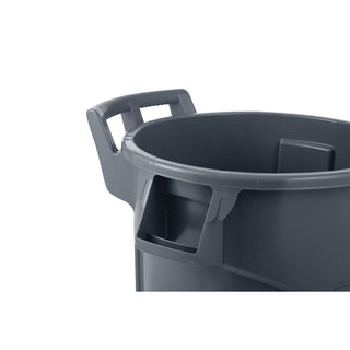 Rubbermaid® Commercial Vented Wheeled BRUTE Container, 44 gal, Plastic, Gray (RCP2131929)