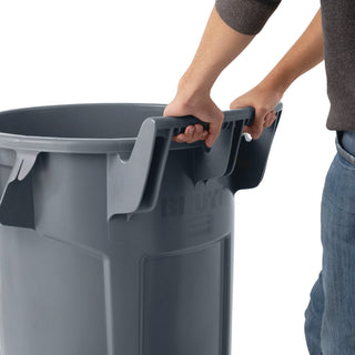 Rubbermaid® Commercial Vented Wheeled BRUTE Container, 44 gal, Plastic, Gray (RCP2131929)