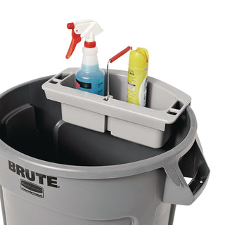 Rubbermaid® Commercial Maid Caddy, Two Compartments, 16 x 9 x 5, Gray (2649GY)