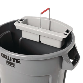 Rubbermaid® Commercial Maid Caddy, Two Compartments, 16 x 9 x 5, Gray (2649GY)