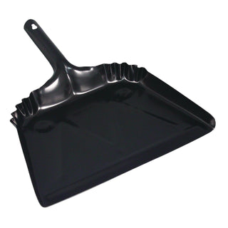 Impact® Heavy-Duty Metal Dust Pan, 12w x 14d, 20-Gauge Steel, Black (4212IP)