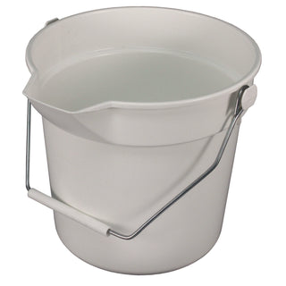 Impact® Deluxe Heavy-Duty Bucket, Gray, Polypropylene, 10qt, 10 5/8dia x 10 1/4h (IMP5510)