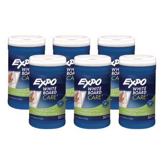 EXPO® Dry-Erase Board-Cleaning Wet Wipes, 6 x 9, 50/Container, 6/Carton (SAN81850ACT)